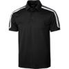 Custom Sport-Tek Tricolor Shoulder Micropique Sport-Wick Polo. Black/Iron Gray/White