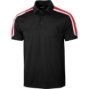 Custom Sport-Tek Tricolor Shoulder Micropique Sport-Wick Polo. Black/True Red/White