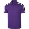 Custom Sport-Tek Tricolor Shoulder Micropique Sport-Wick Polo. Purple/Blk/Wht