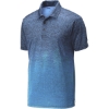 Custom Sport-Tek Ombre Heather Polo. Carolina Blue/True Navy Blue