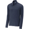 Custom Sport-Tek Exchange 1.5 Long Sleeve 1/2-Zip Dark Denim Blue Heather