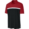 Custom Sport-Tek UV Micropique Colorblock Polo Deep Red/Black/White