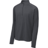 Custom Sport-Tek Sport-Wick Stretch 1/4-Zip Pullover. Charcoal Grey