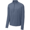 Custom Sport-Tek Sport-Wick Stretch 1/4-Zip Pullover. True Navy Heather Blue