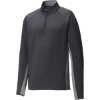 Custom Sport-Tek Sport-Wick Stretch Contrast 1/4-Zip Pullover. Charcoal Gray/Charcoal Gray Heather