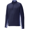 Custom Sport-Tek Sport-Wick Stretch Contrast 1/4-Zip Pullover. True Navy Blue/True Navy Heather