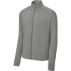 Custom Sport-Tek Sport-Wick Stretch Full-Zip Cadet Jacket CharGrey
