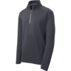 Custom Sport-Tek Sport-Wick Textured 1/4-Zip Pullover. Iron Grey