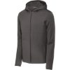 Custom Sport-Tek Hooded Soft Shell Jacket Graphite Gray