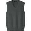Custom Port Authority Easy Care Sweater Vest Charcoal Heather Gray