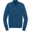 Custom Port Authority Easy Care 1/4-Zip Sweater Aegean Blue Heather