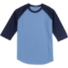 Custom Sport-Tek Colorblock Raglan Jersey. Carolina Blue/Navy Blue