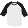 Custom Sport-Tek Colorblock Raglan Jersey. White/Black
