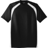 Custom Sport-Tek Dry Zone Colorblock Crew. Black/White