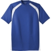 Custom Sport-Tek Dry Zone Colorblock Crew. True Royal Blue/White