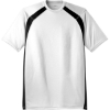 Custom Sport-Tek Dry Zone Colorblock Crew. White/Black
