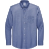 Custom Brooks Brothers Tall Wrinkle-Free Stretch Pinpoint Shirt Cobalt Blue