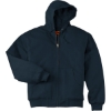 Custom CornerStone Tall Duck Cloth Hooded Work Jacket. Navy Blue