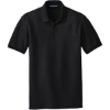 Custom Port Authority Tall Core Classic Pique Polo. Deep Black