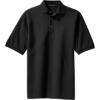 Custom Port Authority Tall Heavyweight Cotton Pique Polo. Black