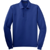 Custom Port Authority Tall Silk Touch Long Sleeve Polo. Royal Blue