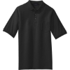 Custom Port Authority Tall Silk Touch Polo with Pocket. Black