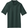 Custom Port Authority Tall Silk Touch Polo with Pocket. Dark Green