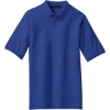 Custom Port Authority Tall Silk Touch Polo with Pocket. Royal Blue