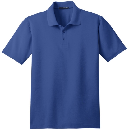 Custom Port Authority Tall Stain-Release Polo. Royal Blue