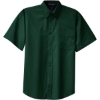 Custom Port Authority Tall Short Sleeve Easy Care Shirt. Dark Green/Navy Blue