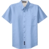 Custom Port Authority Tall Short Sleeve Easy Care Shirt. Light Blue/Light Stone Beige