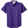 Custom Port Authority Tall Short Sleeve Easy Care Shirt. Purple/Light Stone Beige