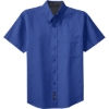 Custom Port Authority Tall Short Sleeve Easy Care Shirt. Royal Blue/Classic Navy