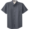 Custom Port Authority Tall Short Sleeve Easy Care Shirt. Steel Grey