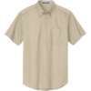 Custom Port Authority Tall Short Sleeve Easy Care Shirt. Stone Beige
