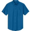 Custom Port Authority Tall Short Sleeve Easy Care Shirt. Strong Blue