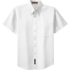 Custom Port Authority Tall Short Sleeve Easy Care Shirt. White/Light Stone Beige