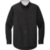 Custom Port Authority Tall Long Sleeve Easy Care Shirt. Black/Light Stone Beige