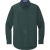 Custom Port Authority Tall Long Sleeve Easy Care Shirt. Dark Green/Navy Blue