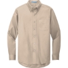 Custom Port Authority Tall Long Sleeve Easy Care Shirt. Stone Beige