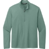 Custom TravisMathew Coto Performance 1/4-Zip Beryl Green Heather