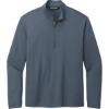 Custom TravisMathew Coto Performance 1/4-Zip Vintage Indigo Blue/Black