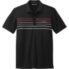 Custom TravisMathew Coto Performance Chest Stripe Polo Black/Red/White
