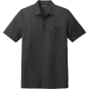 Custom TravisMathew Oceanside Heather Pocket Polo Black Heather
