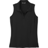 Custom TravisMathew Womens Coto Performance Sleeveless Polo Black