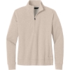 Custom TravisMathew Womens Ocean Villa 1/4-Zip Natural Heather White