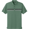 Custom TravisMathew Glenview Stripe Polo Laurel Green