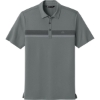 Custom TravisMathew Glenview Stripe Polo QuiShaGrey