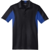 Custom Sport-Tek Tall Side Blocked Micropique Sport-Wick Polo. Black/True Royal Blue