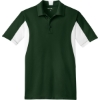 Custom Sport-Tek Tall Side Blocked Micropique Sport-Wick Polo. Forest Green/White